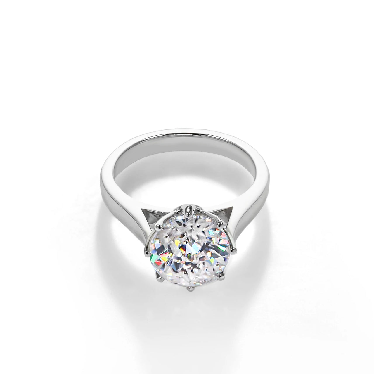 3CT ROUND CUT SOLITAIRE RING IN SOLID GOLD