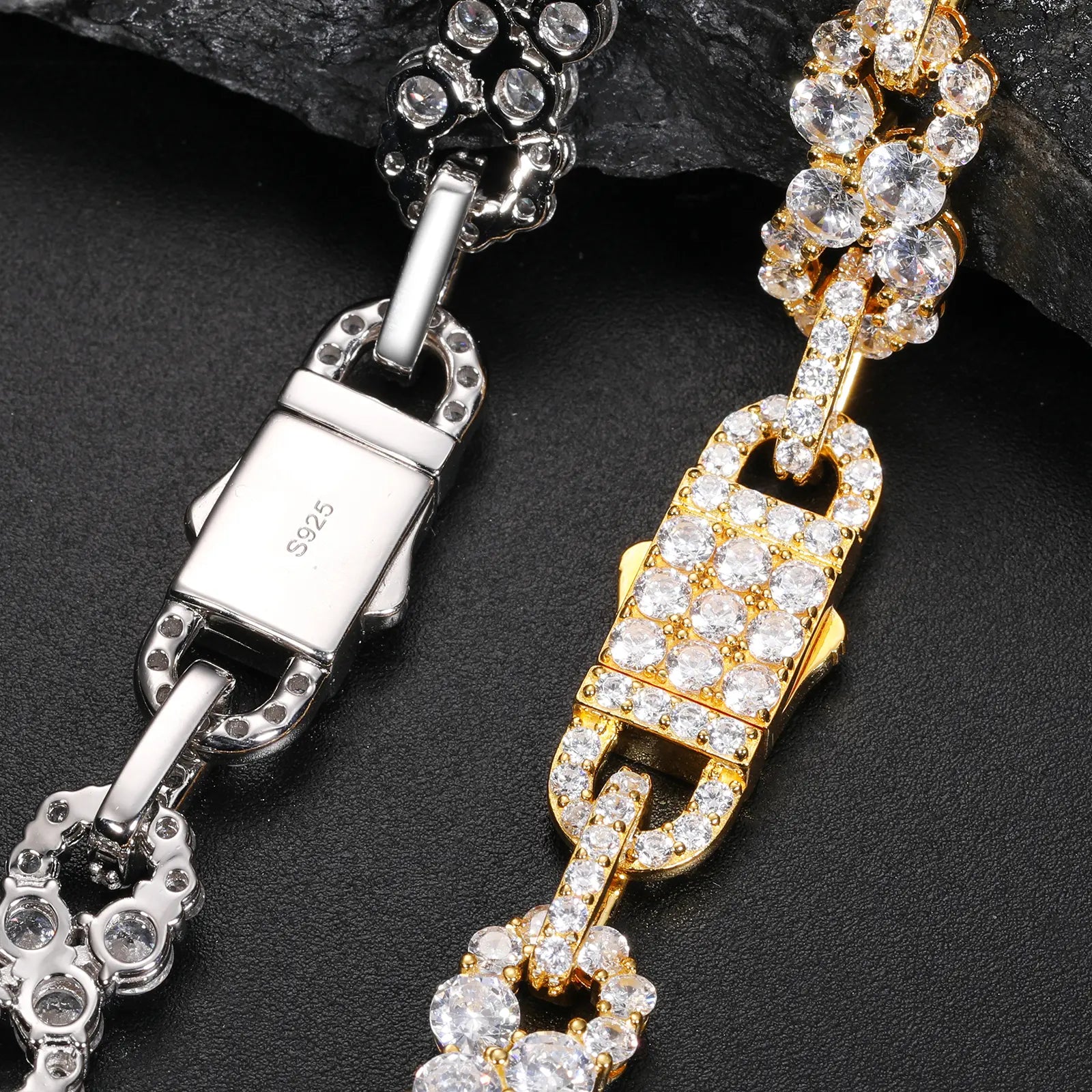 MOISSANITE INFINITY CUBAN LINK CHAIN NECKLACE IN STERLING SILVER - IVORY & EBONY