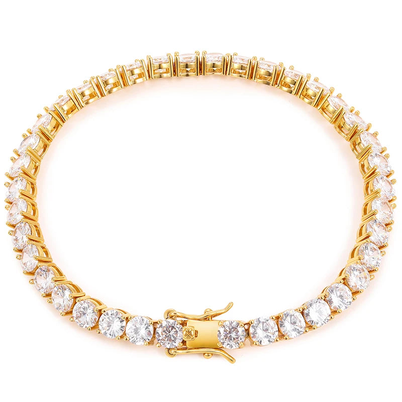 CLASSIC MOISSANITE DIAMOND TENNIS BRACELET IN STERLING SILVER - IVORY & EBONY