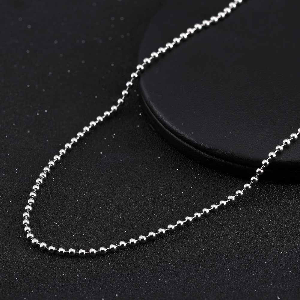 BALL BEADS CHAIN NECKLACE IN STERLING SILVER