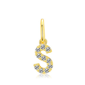MOISSANITE DIAMOND LETTER PENDANT NECKLACE IN STERLING SILVER - IVORY & EBONY