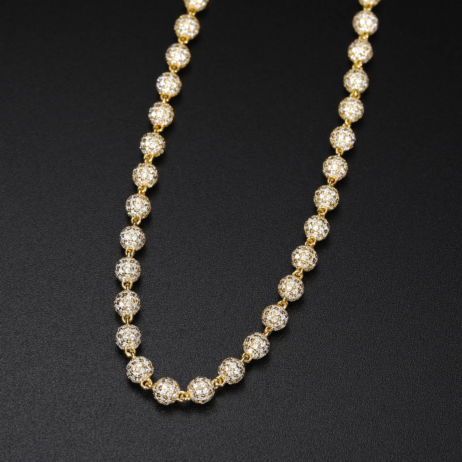 MOISSANITE DIAMOND BEAD LINK BRACELET IN STERLING SILVER - IVORY & EBONY