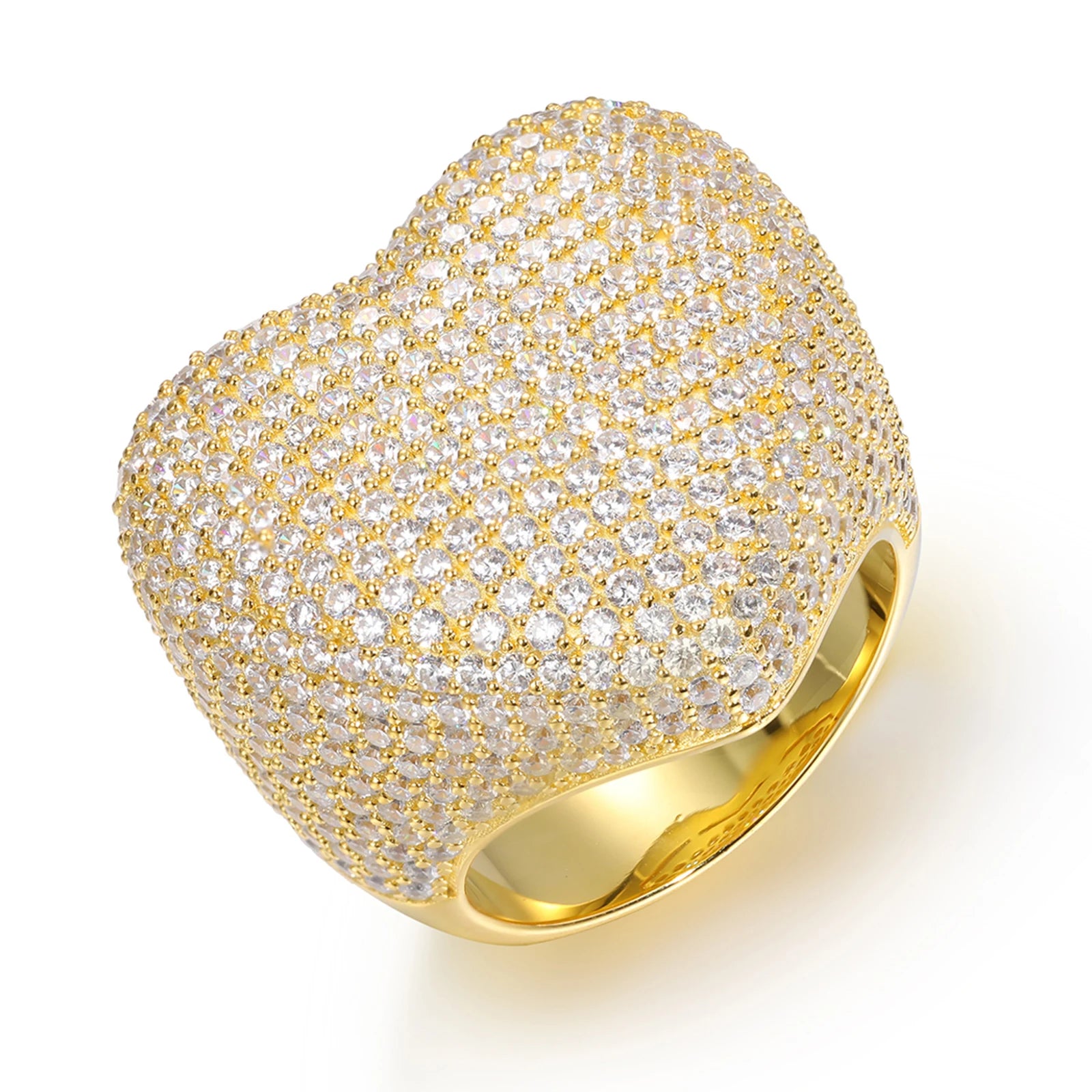 MOISSANITE DIAMOND HEART RING IN STERLING SILVER - IVORY & EBONY