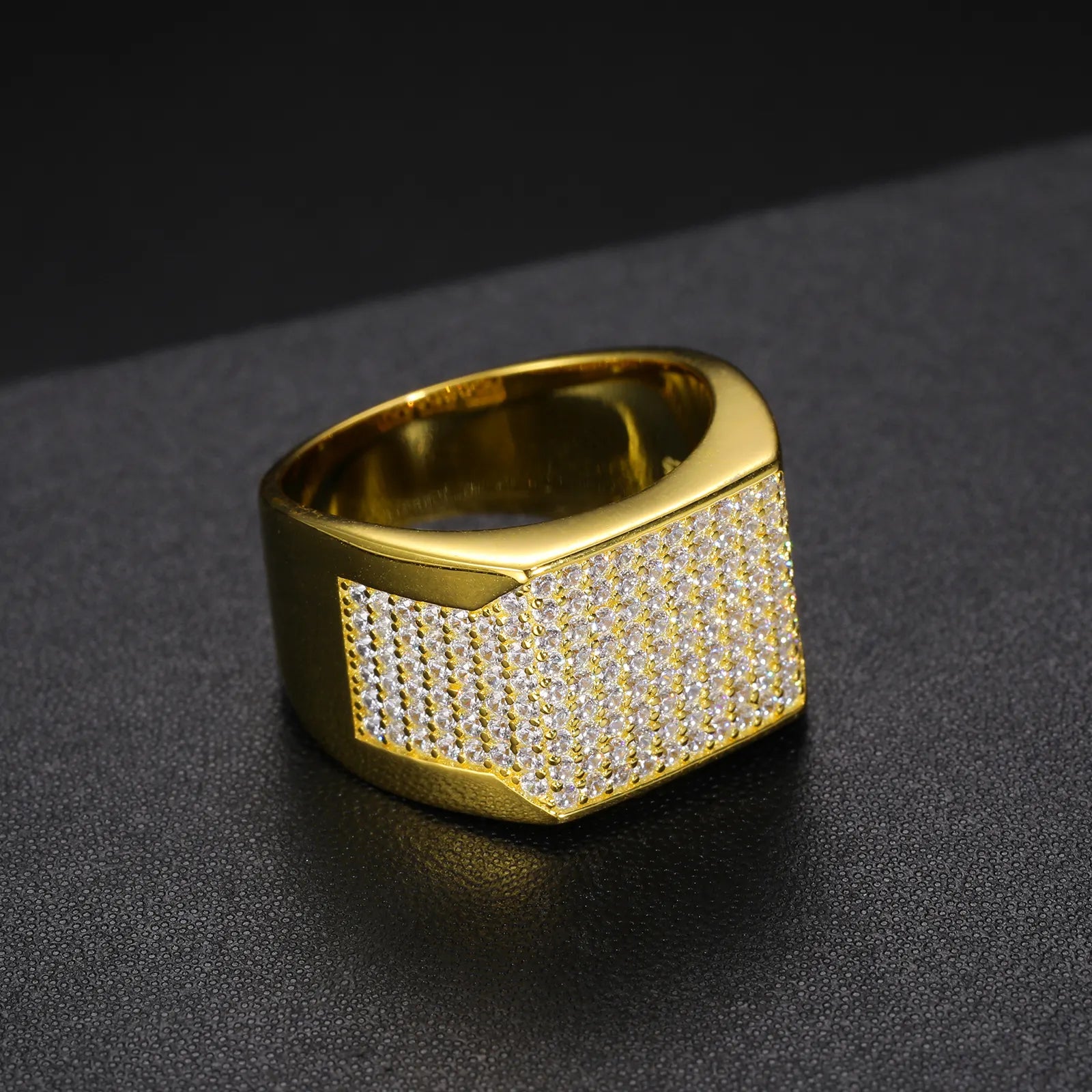 MOISSANITE DIAMOND VINTAGE SIGNET RING IN STERLING SILVER - IVORY & EBONY