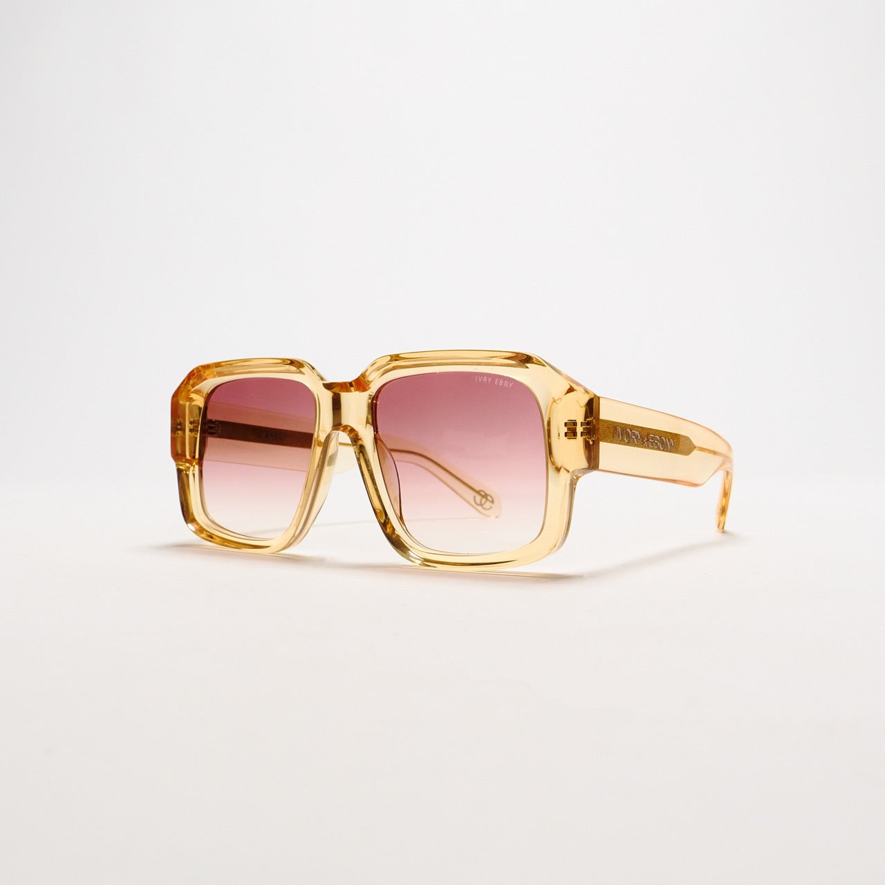 Retro Squared Orange Sunglasses - IVORY & EBONY