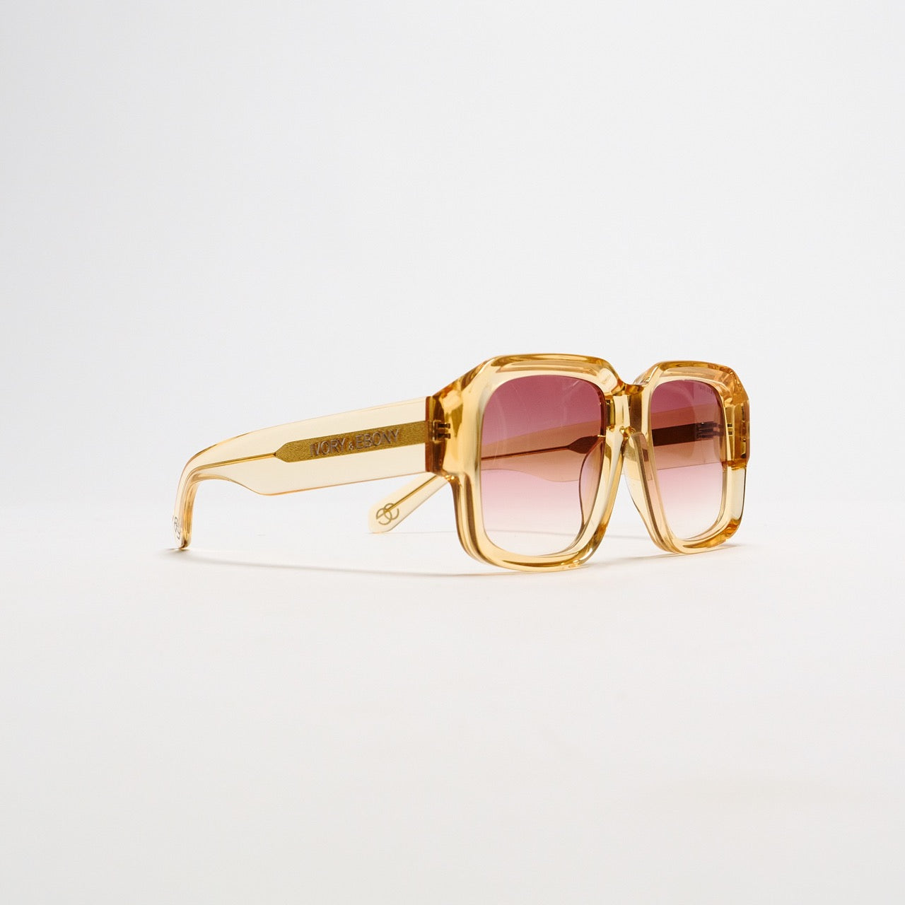 Retro Squared Orange Sunglasses - IVORY & EBONY