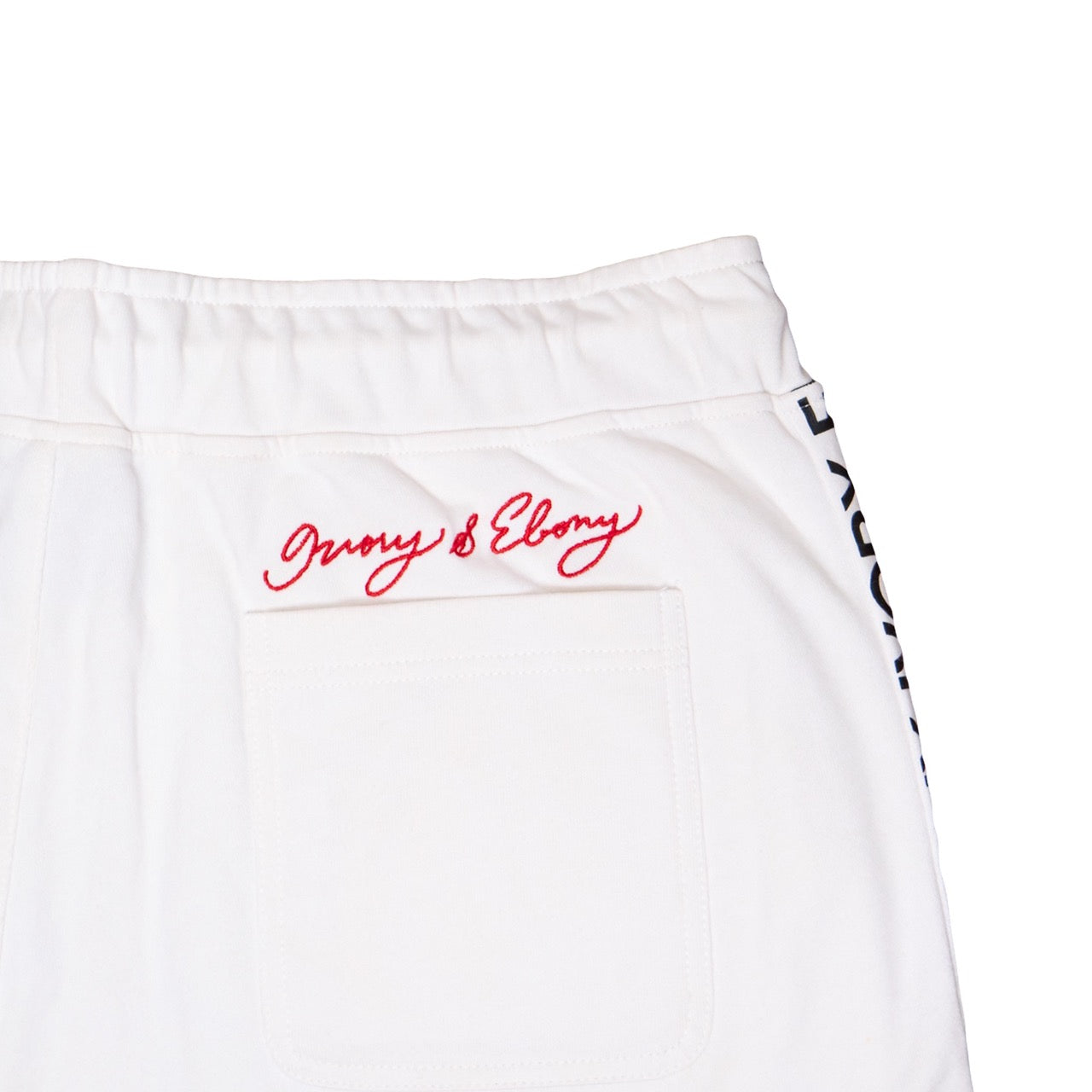 Stripe Logo Hydrophobic Shorts - IVORY & EBONY