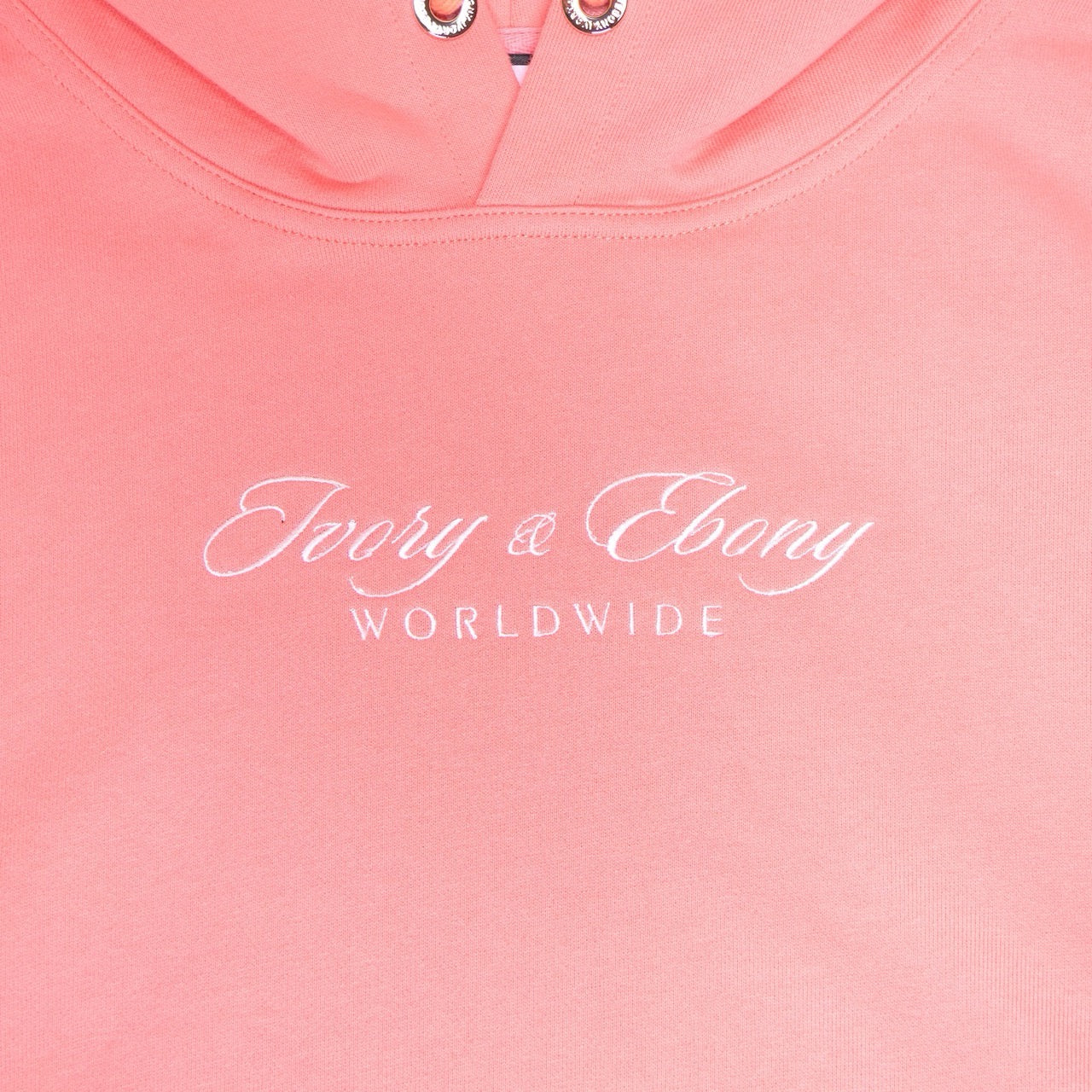Worldwide Embroidery Hydrophobic Hoodie - IVORY & EBONY