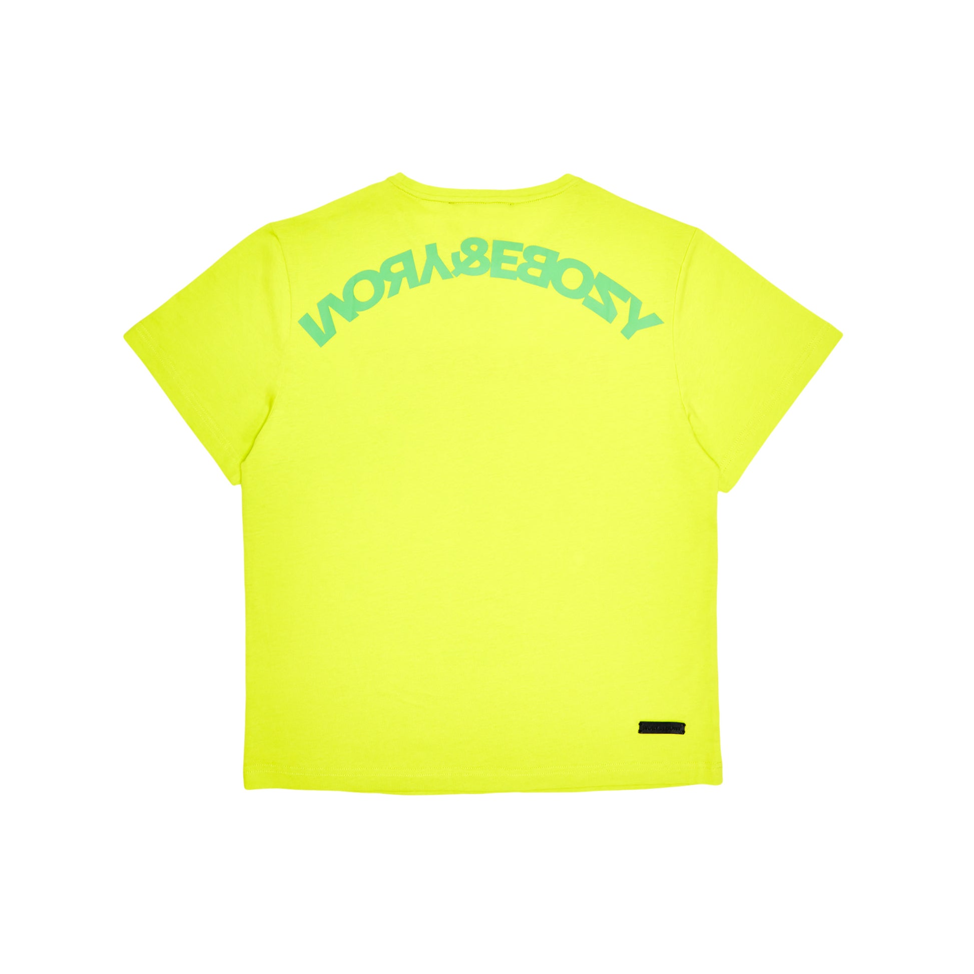 Rotated Text Hydrophobic T-Shirt - IVORY & EBONY