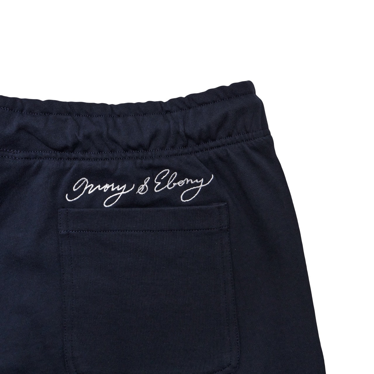 Flock print Hydrophobic Shorts - IVORY & EBONY