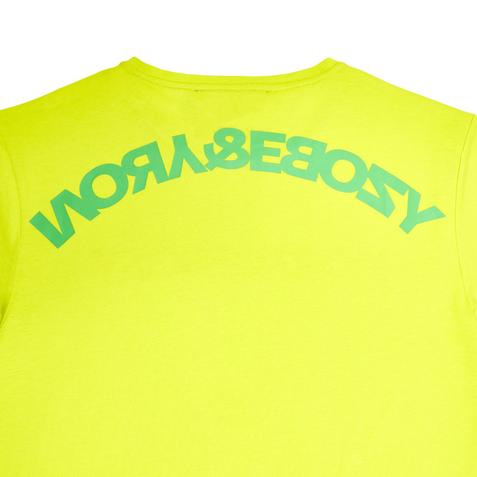 Rotated Text Hydrophobic T-Shirt - IVORY & EBONY