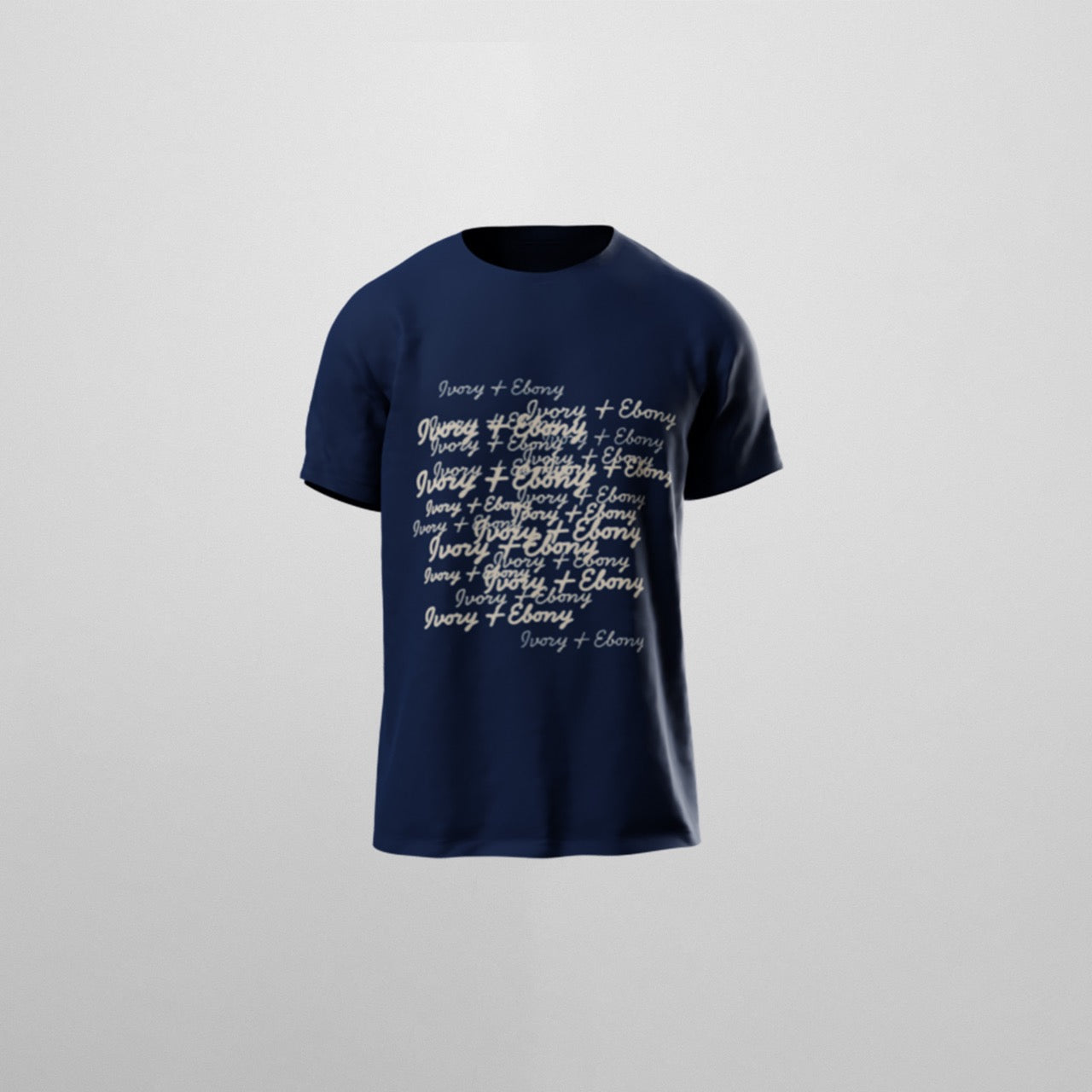 Overlap Embroidery Hydrophobic T-Shirt - IVORY & EBONY