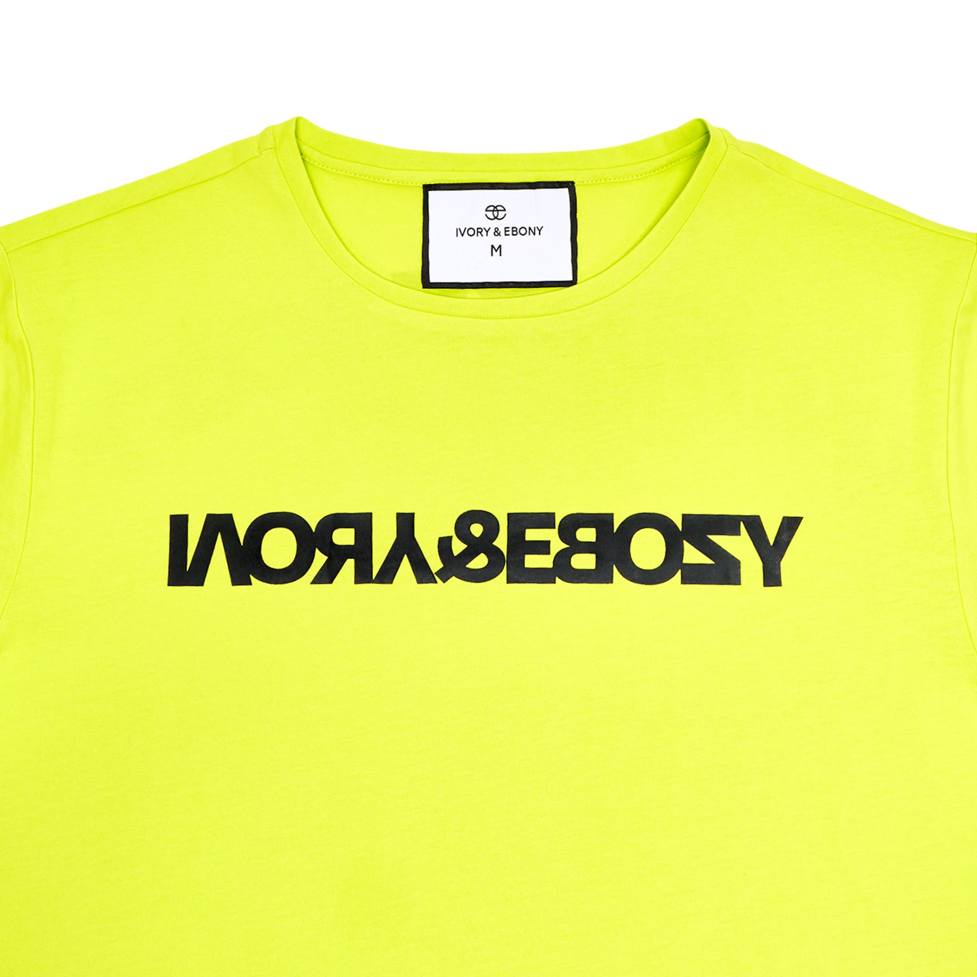 Rotated Text Hydrophobic T-Shirt - IVORY & EBONY