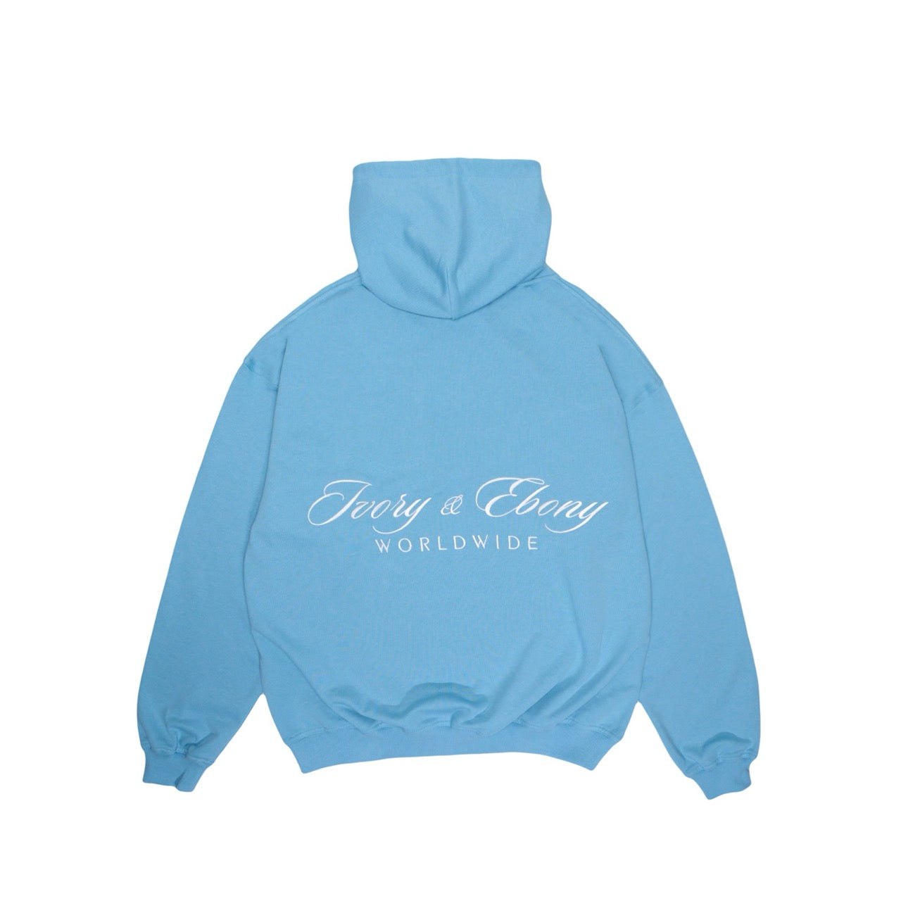 Worldwide Embroidery Hydrophobic Hoodie - IVORY & EBONY