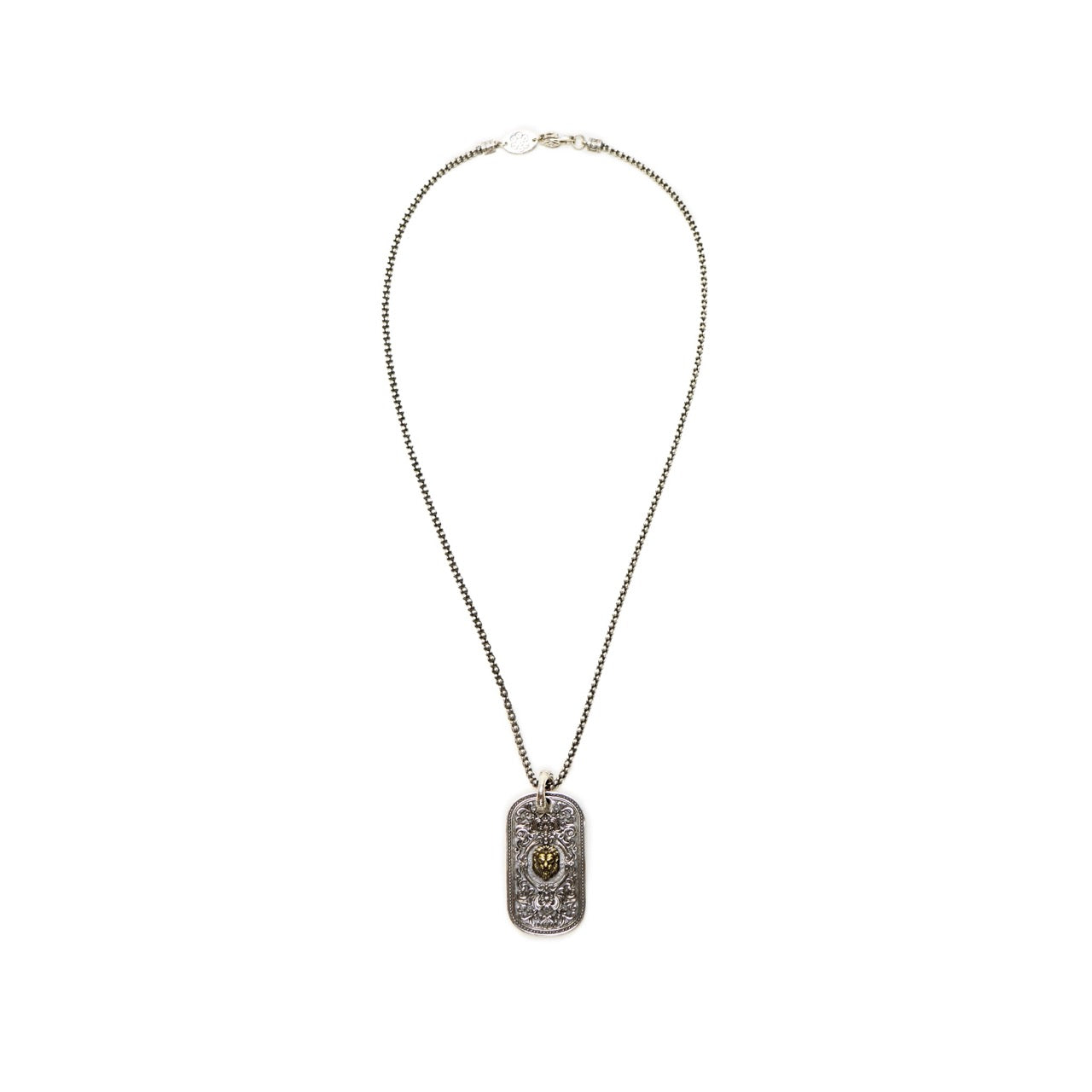 Lion Pendant Necklace in Sterling Silver - IVORY & EBONY