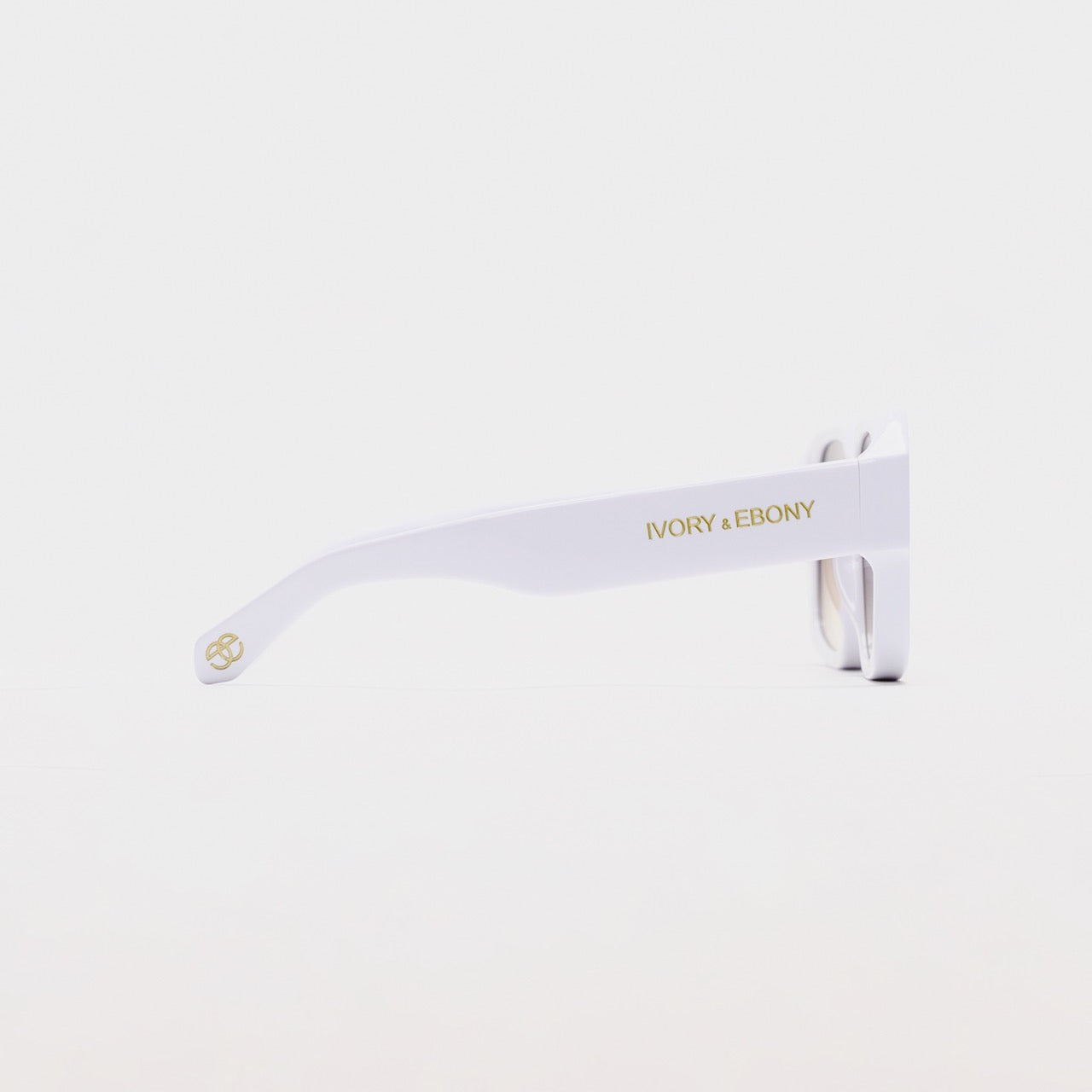 Retro Squared White Sunglasses - IVORY & EBONY