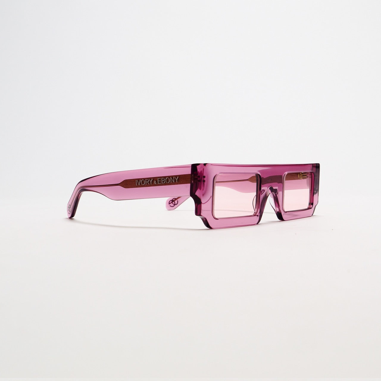 Hot Pink Rectangle Box Sunglasses - IVORY & EBONY