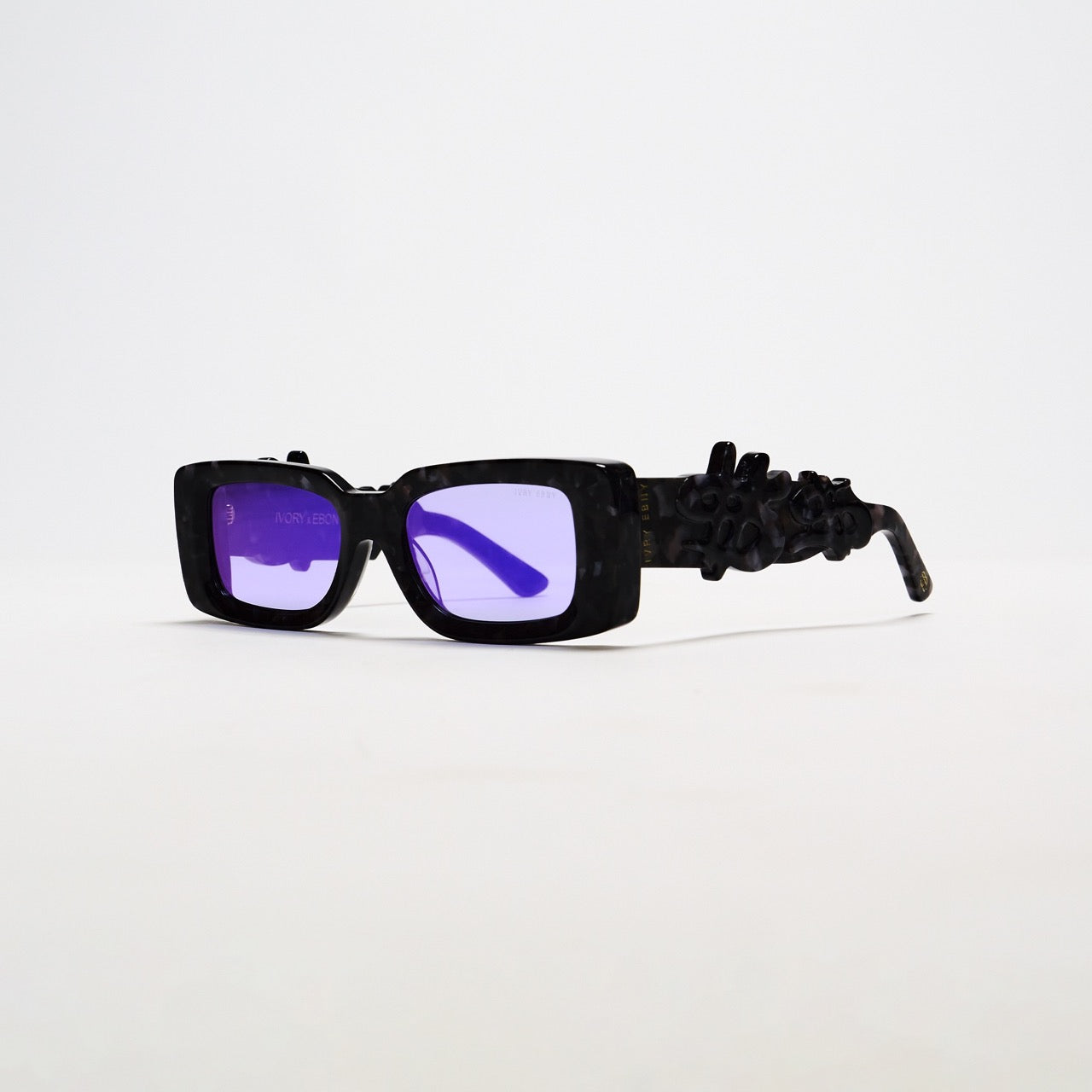 Purple Leopard Dollar Sunglasses - IVORY & EBONY