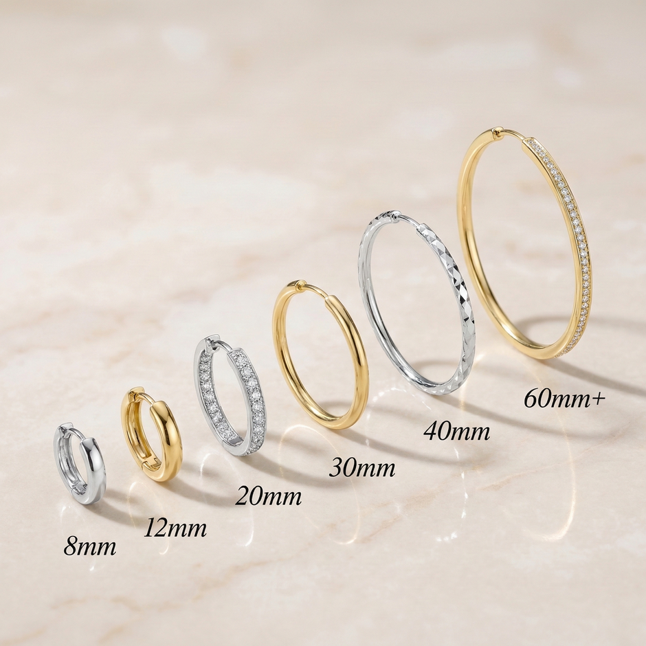 Hoop Earrings Size Guide: Small to Oversized (Find Your Perfect Fit)