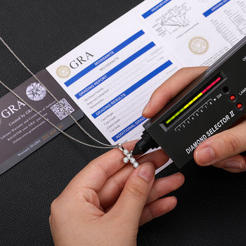 Collier pendentif croix en moissanite de 12 mm en argent sterling