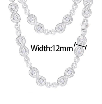 Armband mit kubanischer Gliederkette und Diamantschliff aus Sterlingsilber