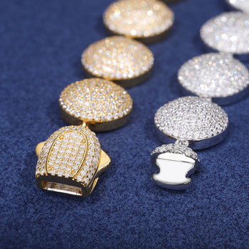 Bracelet chaîne à maillons en moissanite de 12 mm en argent sterling