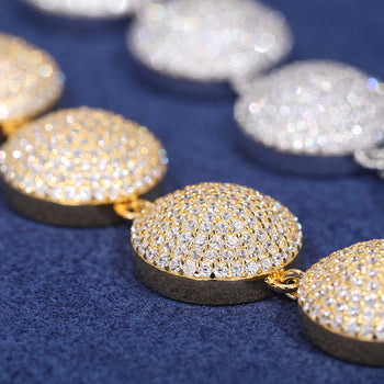 Bracelet chaîne à maillons en moissanite de 12 mm en argent sterling