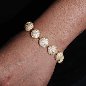 Bracelet chaîne à maillons en moissanite de 12 mm en argent sterling