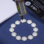 12MM MOISSANITE PILL LINK CHAIN BRACELET IN STERLING SILVER