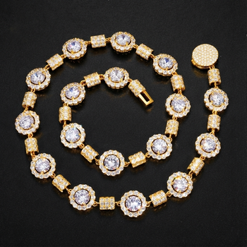 Armband mit kubanischer Gliederkette und Diamantschliff aus Sterlingsilber