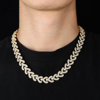 BRACELET À MAILLES CUBINES TAILLÉES EN ARGENT MASSIF