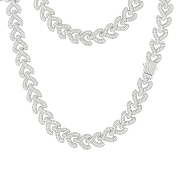 BRACELET À MAILLES CUBINES TAILLÉES EN ARGENT MASSIF