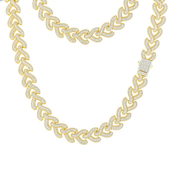 BRACELET À MAILLES CUBINES TAILLÉES EN ARGENT MASSIF