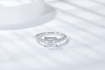 1CT MOISSANITE DIAMOND EMERALD CUT IN STERLING SILVER