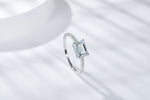 1CT MOISSANITE DIAMOND EMERALD CUT IN STERLING SILVER