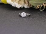 1CT ROUND DIAMOND CUT MOISSANITE ENGAGEMENT RING IN STERLING SILVER