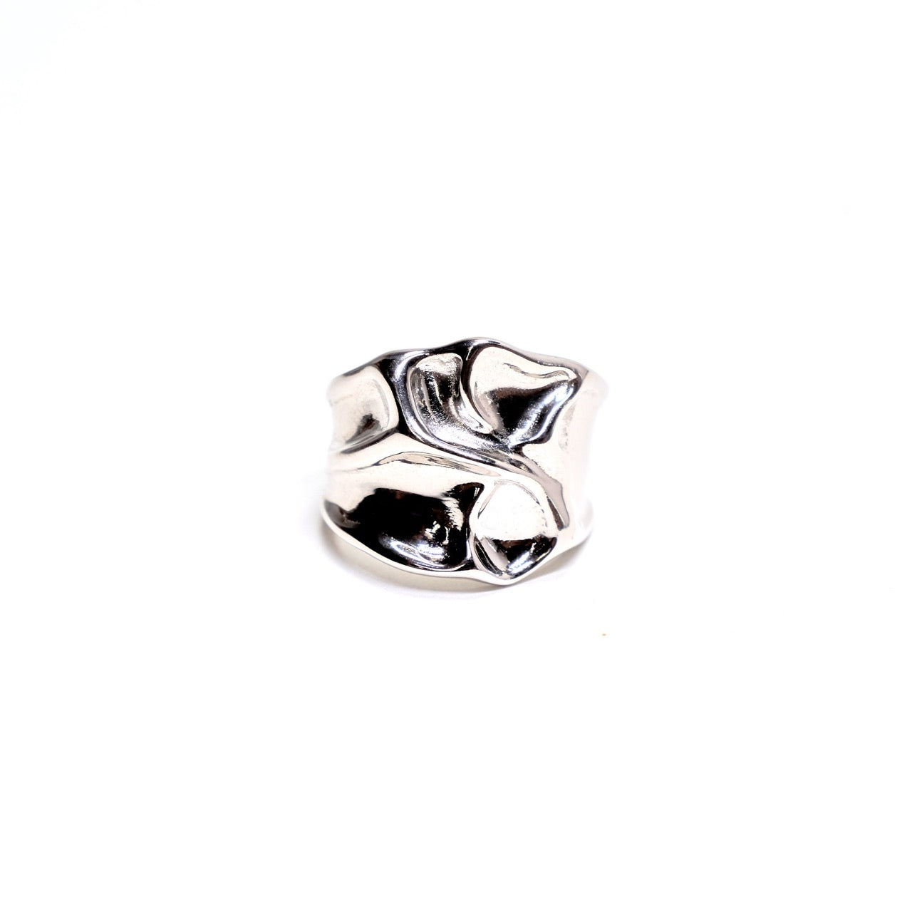 Fluid Metal Ring in Sterling Silver