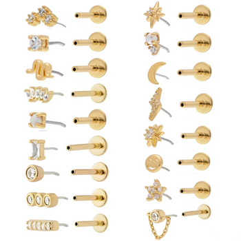 STELLARA PUSH IN PIERCING IN STERLING SILVER