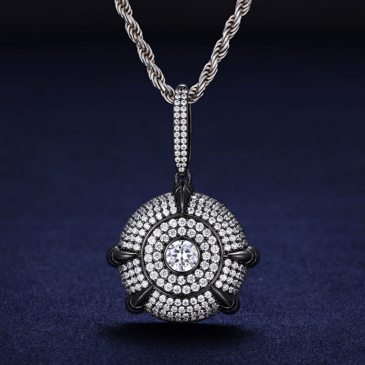 DRAGON CLAW MOISSANITE DIAMOND PENDANT IN STERLING SILVER