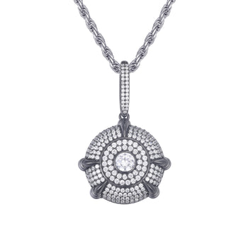 Anhänger mit Drachenklauenmotiv und Moissanit-Diamanten in Sterlingsilber 