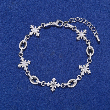 ASTRUM CROSS MOISSANITE BRACELET IN STERLING SILVER