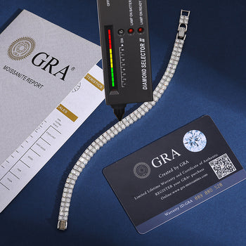 Bracelet de tennis à deux rangs en moissanite et argent sterling