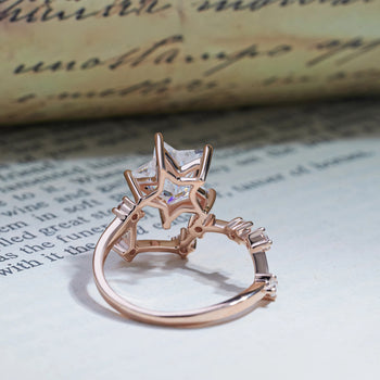 2.5CT MOISSANITE STELLAR DREAM RING IN SOLID GOLD