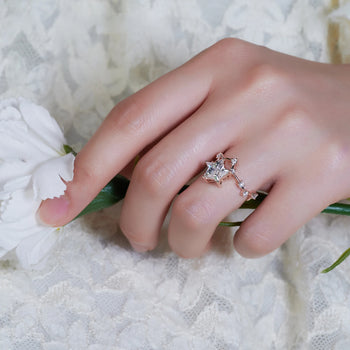 2.5CT MOISSANITE STELLAR DREAM RING IN SOLID GOLD