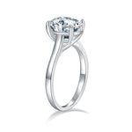 2.5CT OVAL CUT MOISSANITE RING IN STERLING SILVER