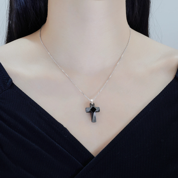 Armband mit kubanischer Gliederkette und Diamantschliff aus Sterlingsilber