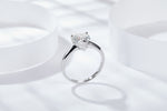 IE1046 2CT HEART CUT MOISSANITE RING IN STERLING SILVER