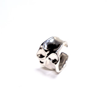 Fluid Metal Ring in Sterling Silver - IVORY & EBONY