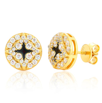 MOISSANITE DIAMOND CELESTIAL STAR STUD EARRING IN STERLING SILVER