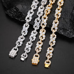 MOISSANITE INFINITY CUBAN LINK CHAIN NECKLACE IN STERLING SILVER